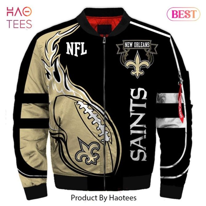 New Fashion   New Orleans Saints Bomber Jacket Winter Coat Gift For Men