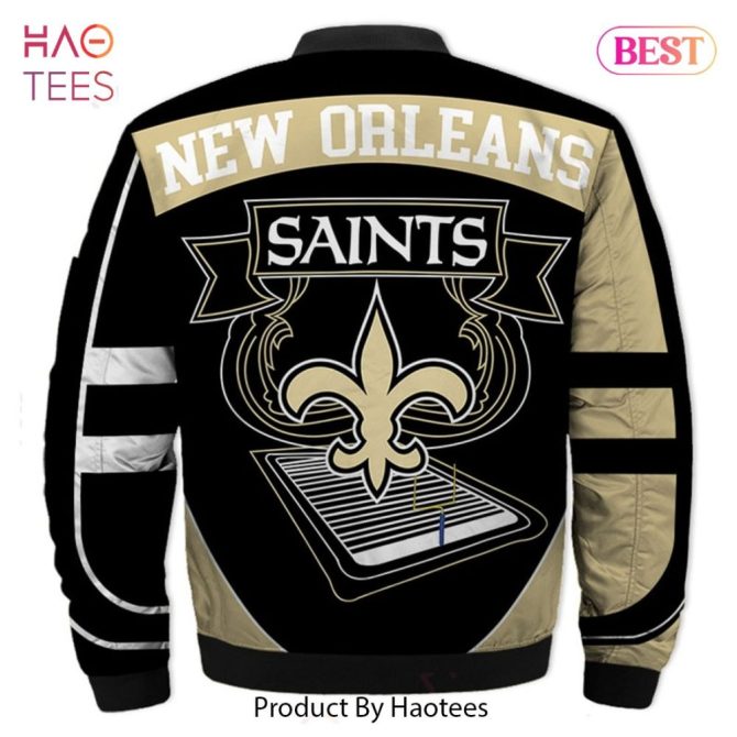 New Fashion   New Orleans Saints Bomber Jacket Winter Coat Gift For Men - Image 2