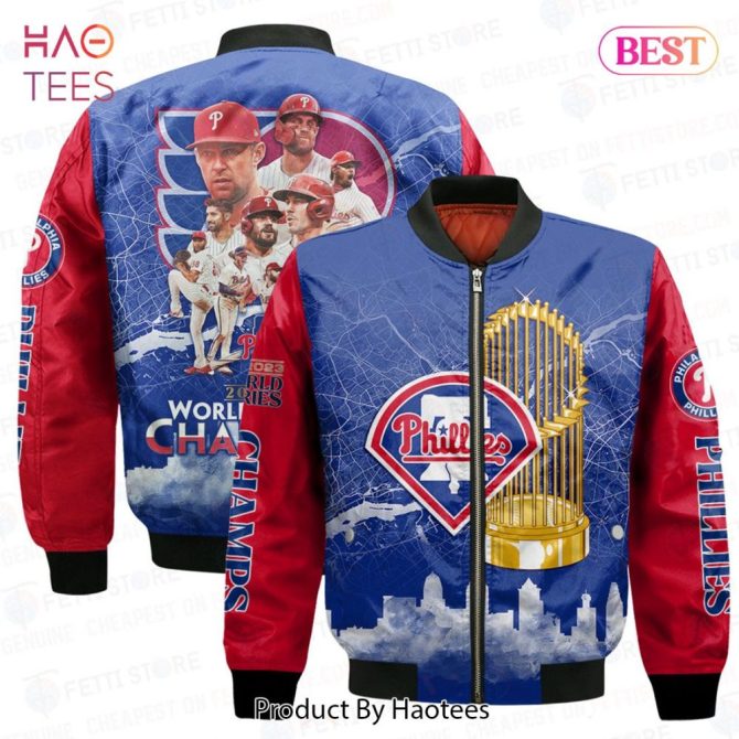 New Philadelphia Philliesmajor League Baseball Aop Bomber Jacket