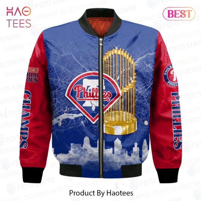 New Philadelphia Philliesmajor League Baseball Aop Bomber Jacket - Image 2