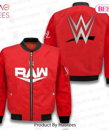 New Wwe Professional Wrestling Raw Red Cool 3D Bomber Jacket