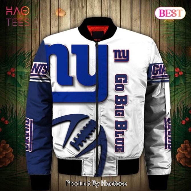 New Fashion   New York Giants Bomber Jacket Graphic Balls Gift For Fans