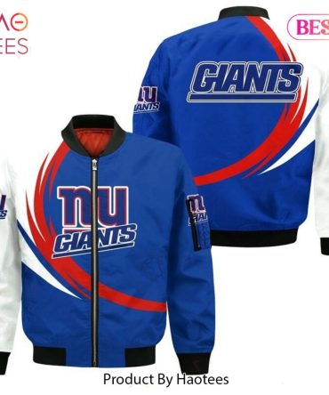New Fashion   New York Giants Bomber Jacket Graphic Curve