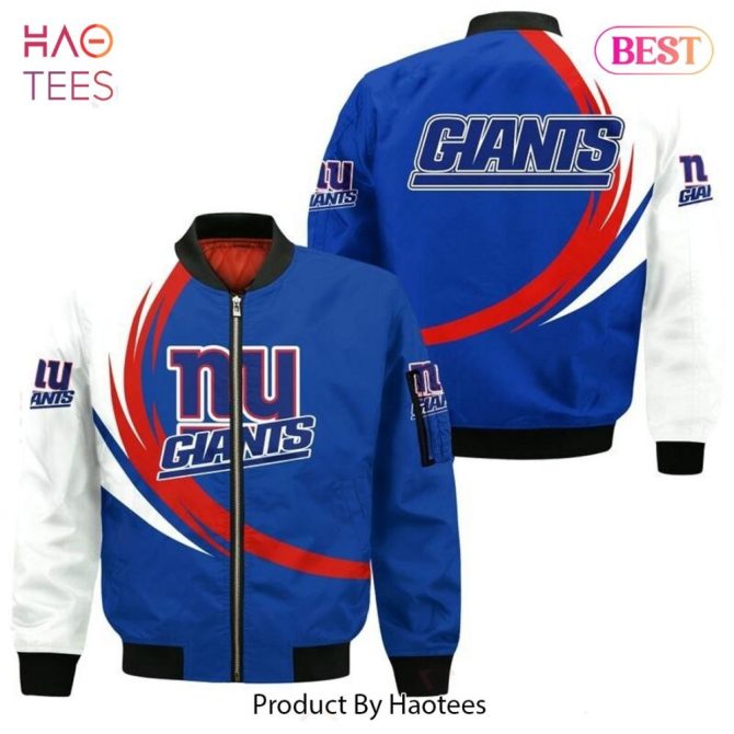 New Fashion   New York Giants Bomber Jacket Graphic Curve