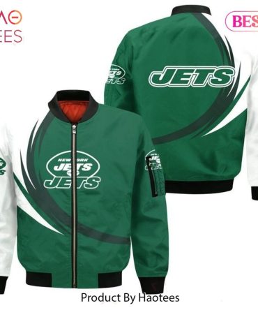 New Fashion   New York Jets Bomber Jacket Graphic Curve