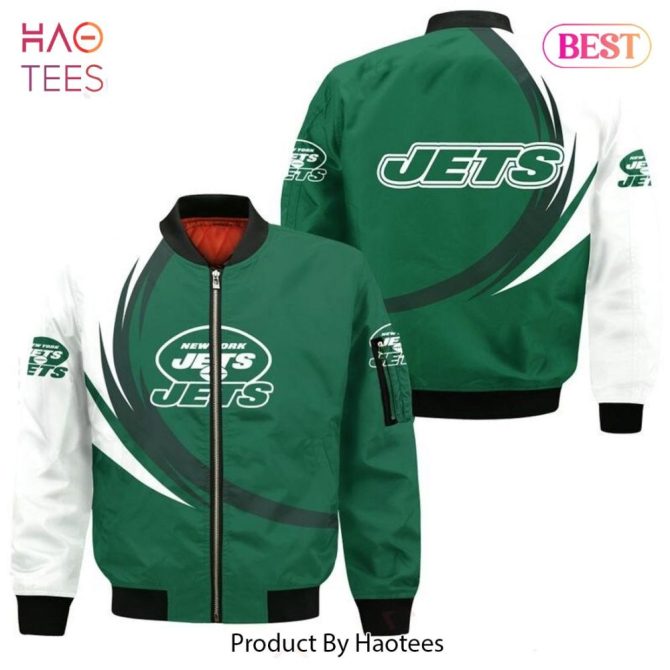 New Fashion   New York Jets Bomber Jacket Graphic Curve