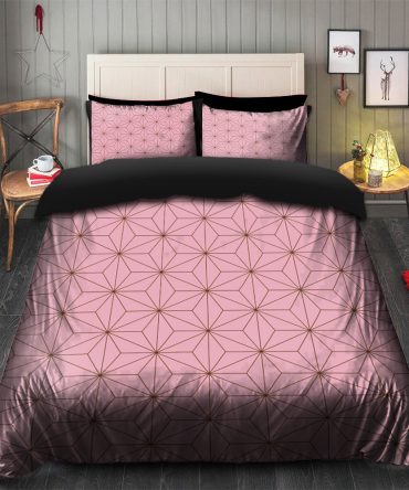 Nezuko Haori Pattern Stars Glow Dream Knit Demon Slayer Kimetsu No Yaiba Bedding Set Duvet Cover And 2 Pillowcases