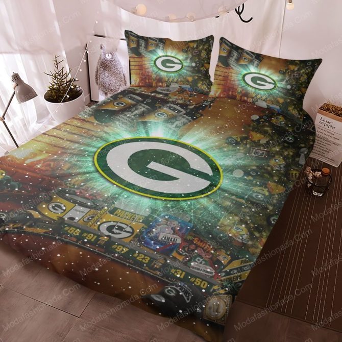Cozy Fanatic'S Dream: Green Bay Packers Bedding Set - Perfect Gift For Football Lovers! - Image 3