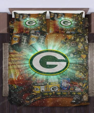 Cozy Fanatic'S Dream: Green Bay Packers Bedding Set - Perfect Gift For Football Lovers!