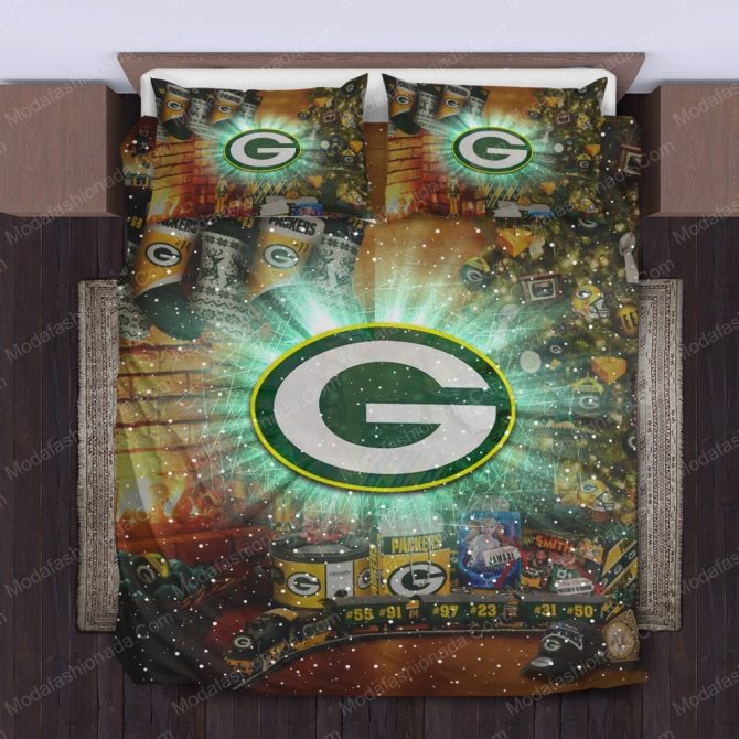 Cozy Fanatic'S Dream: Green Bay Packers Bedding Set - Perfect Gift For Football Lovers!