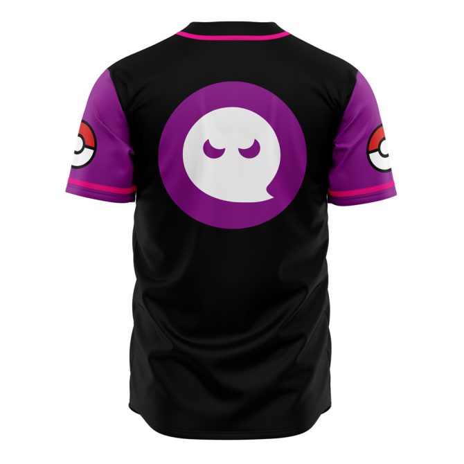 Limited Edition Night Shades Pokémon Baseball Jersey – Bold Black & Purple Design - Image 2