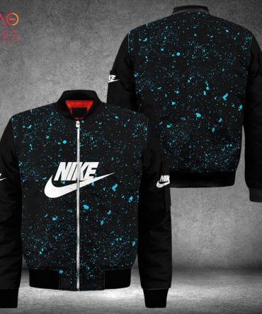 Hot Nike Luxury Brand Blue Black Bomber Jacket Limited Edition