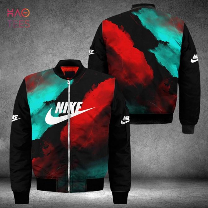 Hot Nike Luxury Brand Red Blue Bomber Jacket Limited Edition