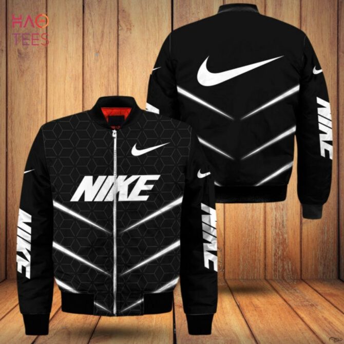 Stylish Black Nike Bomber Jacket - Iconic Design, Perfect For Casual Wear - Image 2