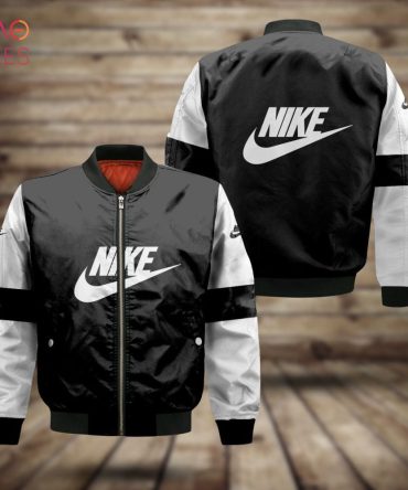 Best Nike Luxury Brand Black Grey Bomber Jacket Limited Edition