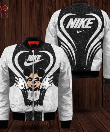 Stylish Mickey & Nike Bomber Jacket - Trendy Unisex Design For Fans