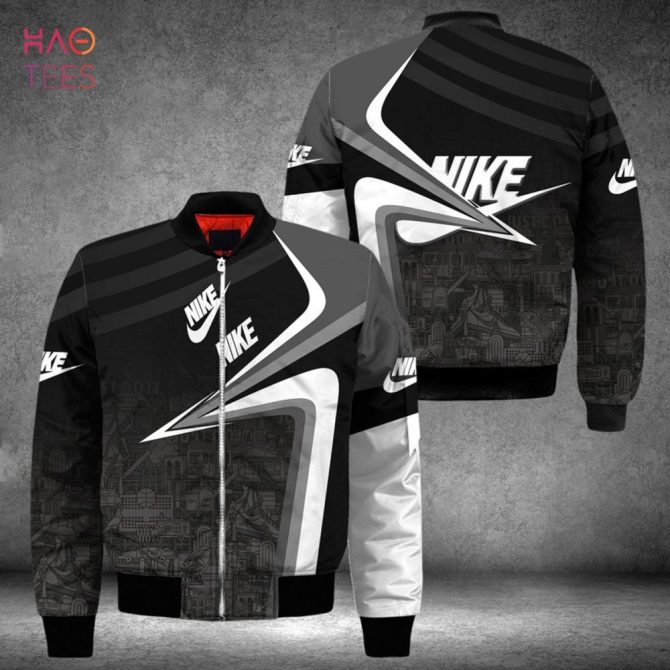 Stylish Black & White Graphic Bomber Jacket - Sleek Design, Perfect For Urban Fashion Lovers