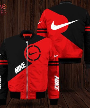 Trendding Nike Luxury Brand Red Mix Black Bomber Jacket Limited Edition