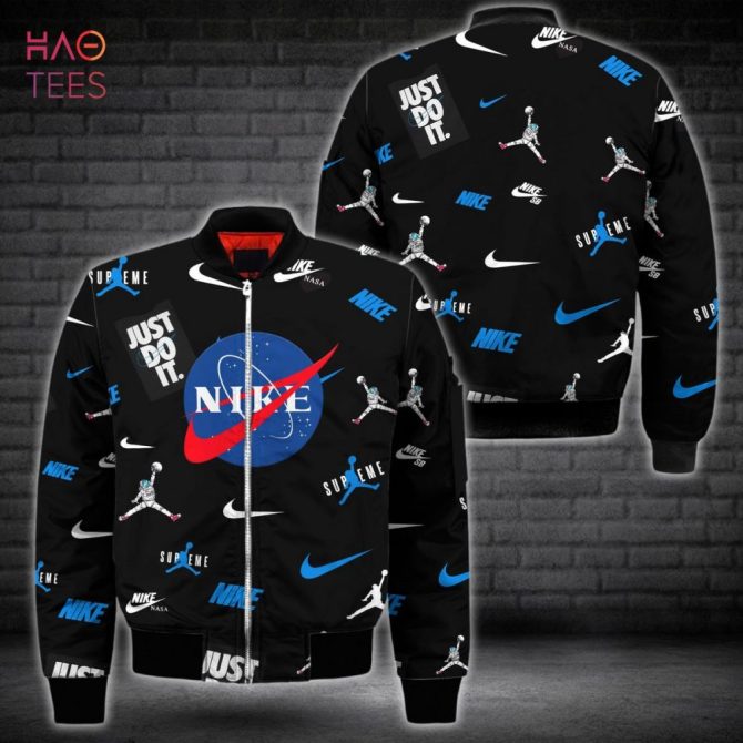 Men'S Premium Logo Bomber Jacket - Trendy Black Design With Iconic Logos