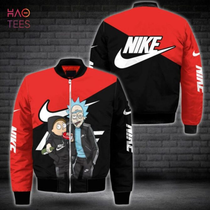HOT Nike Luxury Brand Rick And Morty Bomber Jacket POD Design - Image 2