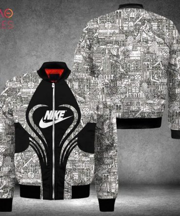 Stylish Graphic Black & White Bomber Jacket - Urban Streetwear Fashion For Men & Women