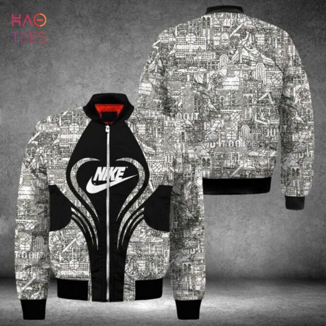 Stylish Graphic Black & White Bomber Jacket - Urban Streetwear Fashion For Men & Women - Image 2