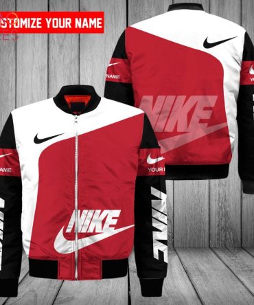 Customizable Red & Black Bomber Jacket - Add Your Name For A Unique Style