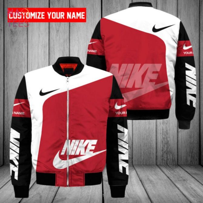 Customizable Red & Black Bomber Jacket - Add Your Name For A Unique Style - Image 2