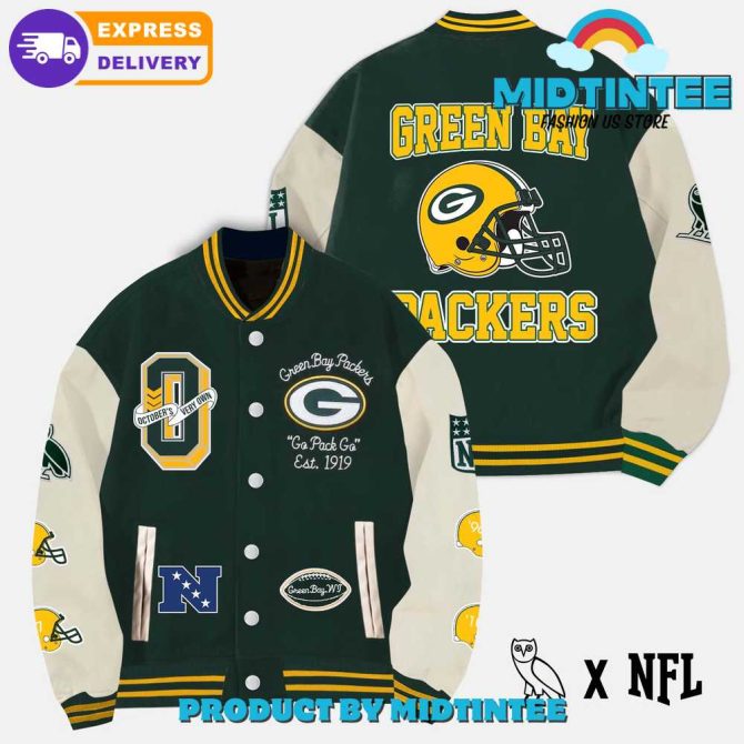 Green Bay Packers Varsity Jacket - Nfl Fan Gear, Premium Quality, Fast Delivery