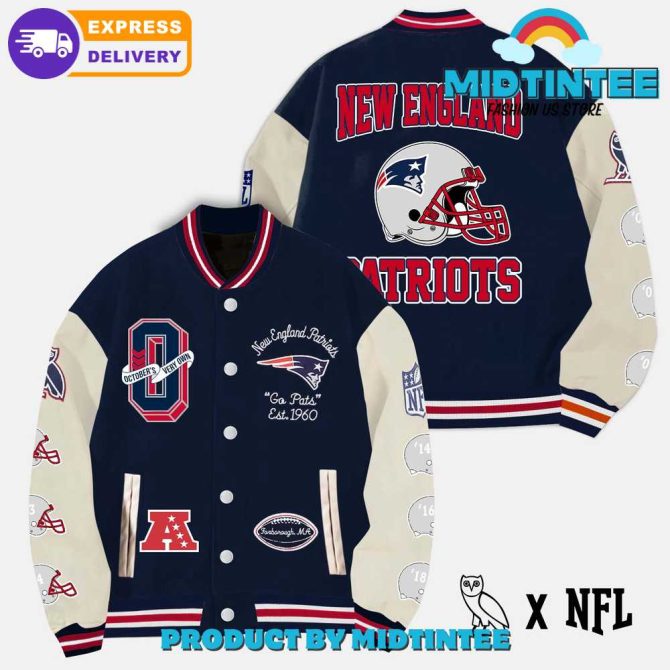 New England Patriots Varsity Jacket - Official Nfl Gear , Fast Shipping!