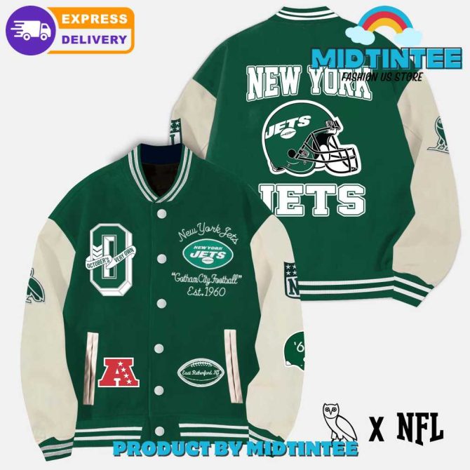 Ny Jets Varsity Jacket - Official Nfl Merch, Fast Delivery, Limited Edition