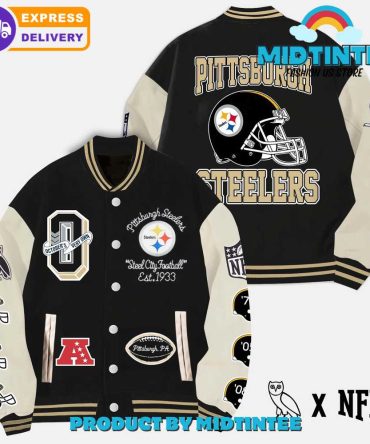 Official Nfl Pittsburgh Steelers Varsity Jacket - Premium Quality, Fast Shipping!