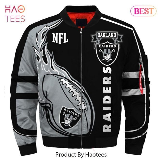 New Fashion   Oakland Raiders Bomber Jacket Winter Coat Gift For Fans