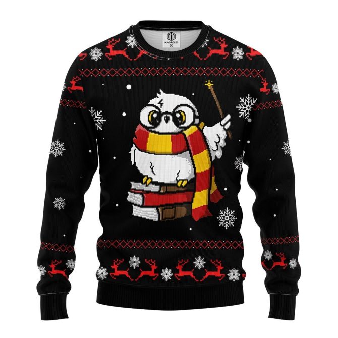 Cozy Owl Christmas Sweater - Festive Knit With Magical Winter Design For Holiday Cheer - Image 3