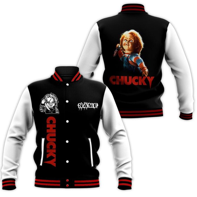 Chucky Horror Varsity Jacket - Customizable Name, Perfect Gift For Fans!
