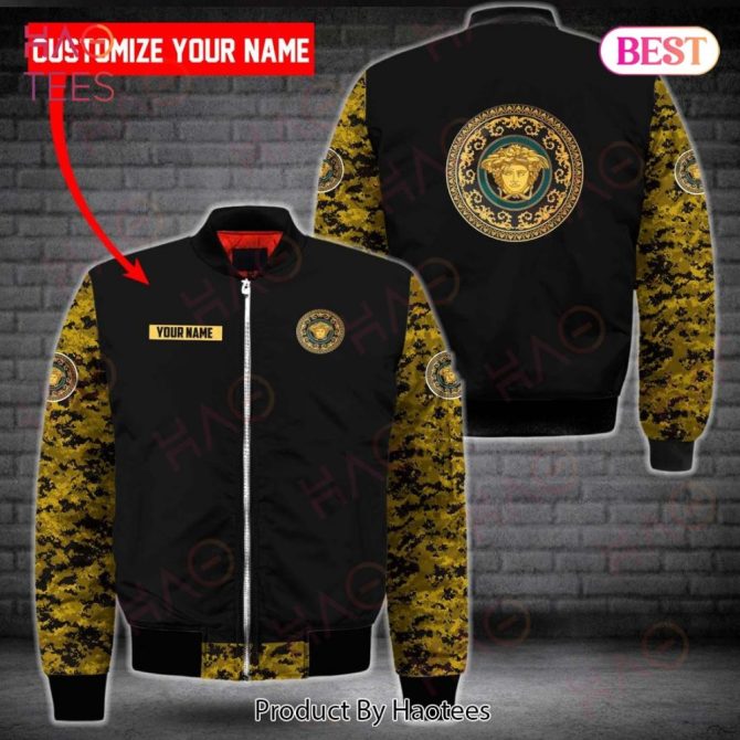 Customizable Black & Gold Bomber Jacket - Add Your Name For A Unique Style