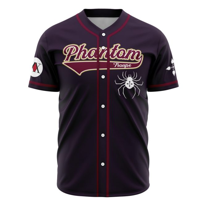 Phantom Troupe Jersey - Anime-Inspired Baseball Shirt With Spider Design - Unisex, Breathable Fabric