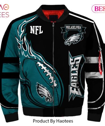 New Fashion   Philadelphia Eagles Bomber Jacket Fashion Winter Coat Gift For Men