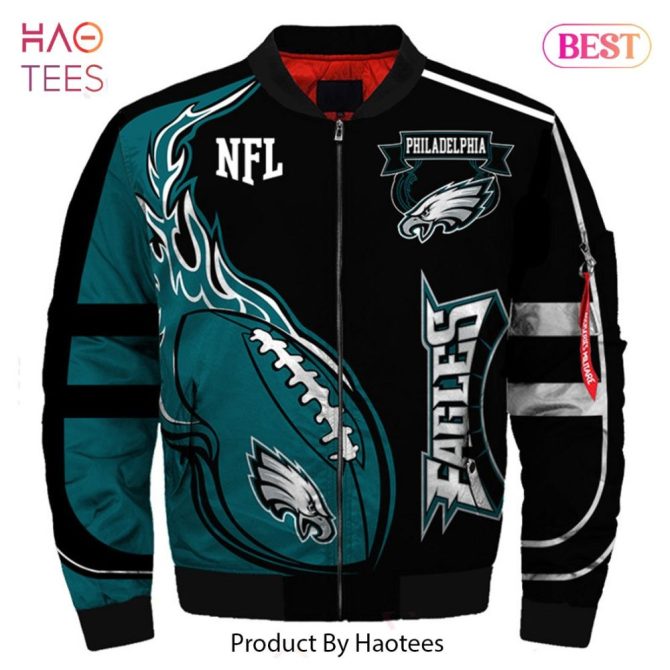 New Fashion   Philadelphia Eagles Bomber Jacket Fashion Winter Coat Gift For Men