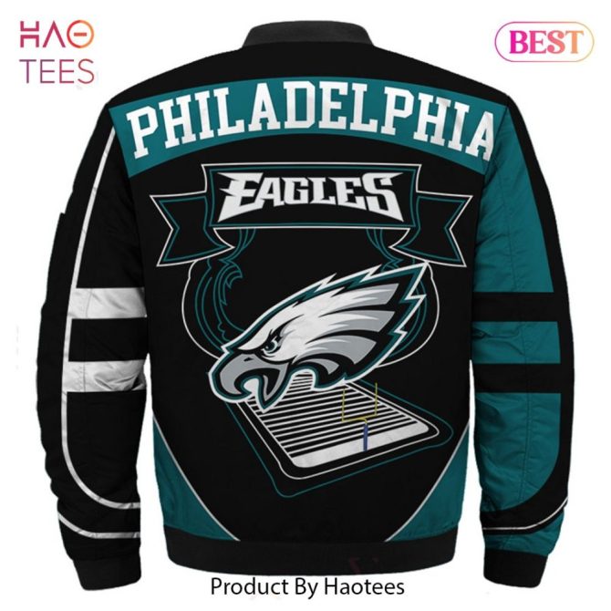 New Fashion   Philadelphia Eagles Bomber Jacket Fashion Winter Coat Gift For Men - Image 2
