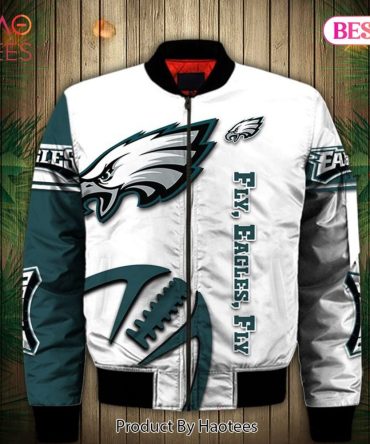 New Fashion   Philadelphia Eagles Bomber Jacket Graphic Balls Gift For Fans