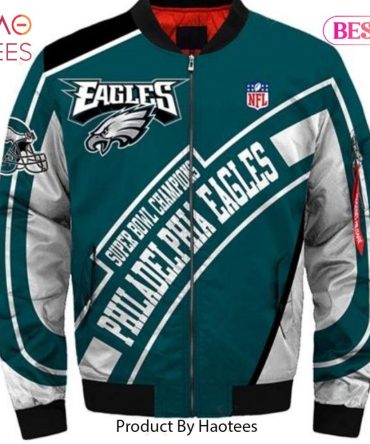 New Fashion   Philadelphia Eagles Bomber Jacket Style Winter Coat Gift For Men