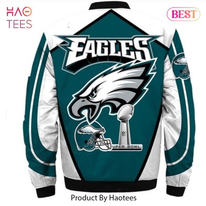 New Fashion   Philadelphia Eagles Bomber Jacket Style Winter Coat Gift For Men - Image 4