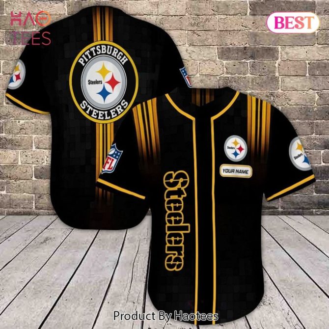 Custom Pittsburgh Steelers Baseball Jersey - Personalized Name & Number, Perfect Gift!