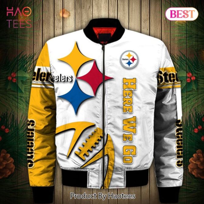 New Fashion   Pittsburgh Steelers Bomber Jacket Graphic Balls Gift For Fans