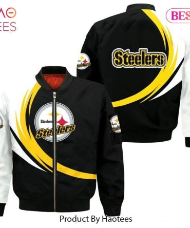 New Fashion   Pittsburgh Steelers Bomber Jacket Graphic Curve