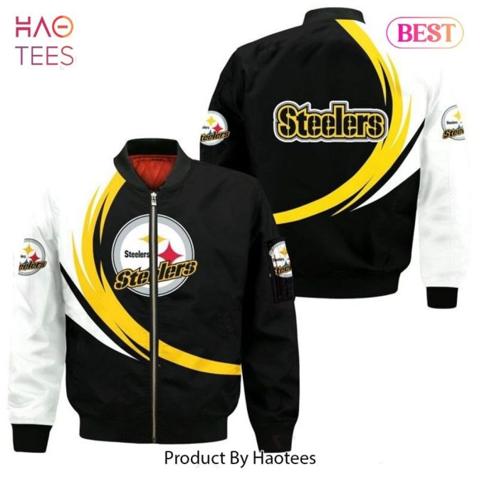 New Fashion   Pittsburgh Steelers Bomber Jacket Graphic Curve