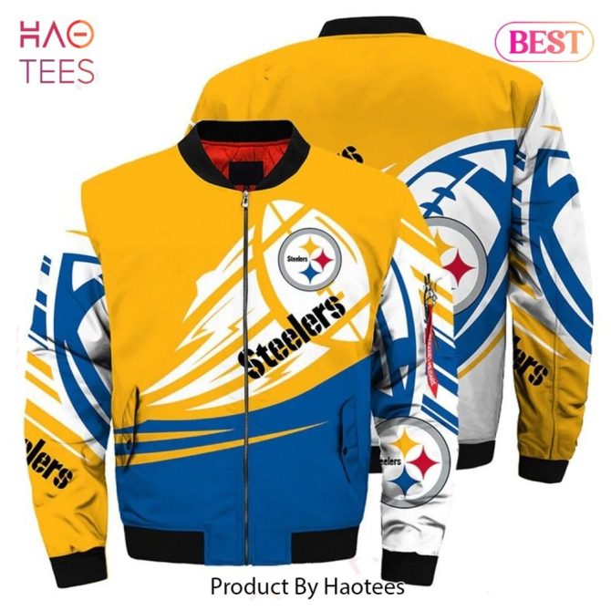 New Fashion   Pittsburgh Steelers Bomber Jacket Graphic Ultra-Balls