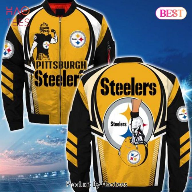 New Fashion   Pittsburgh Steelers Bomber Jacket Style Winter Coat Gift For Men