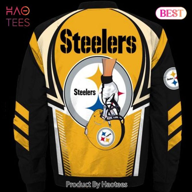 New Fashion   Pittsburgh Steelers Bomber Jacket Style Winter Coat Gift For Men - Image 2